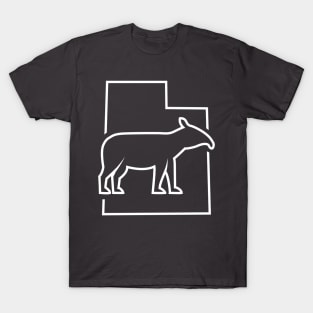 Utah Horse - tapir (white outline) T-Shirt